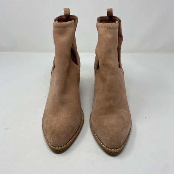 Jeffrey Campbell Muskrat Suede Leather Booties Tan Size 6.5 - Picture 1 of 9